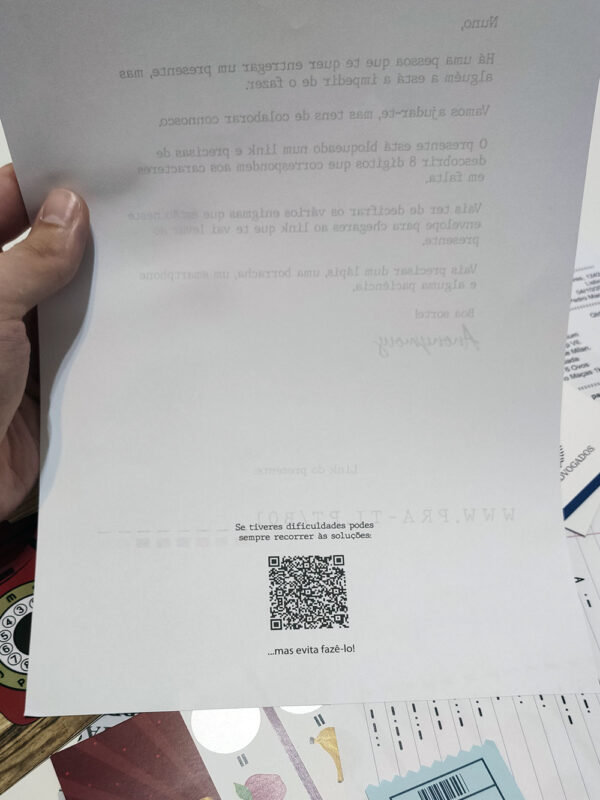 escape game em envelope