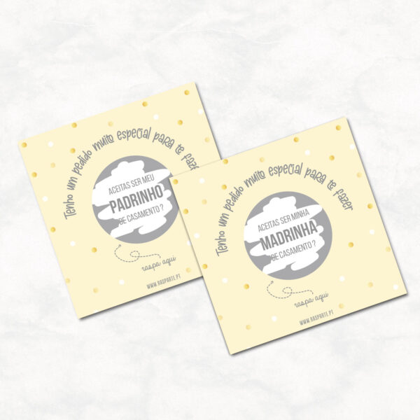 raspadinha convite padrinhos casamento
